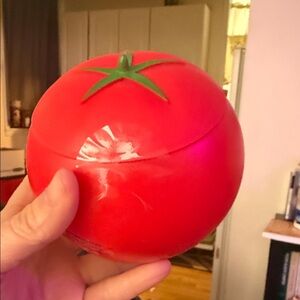 Red Tomato-Shaped Container